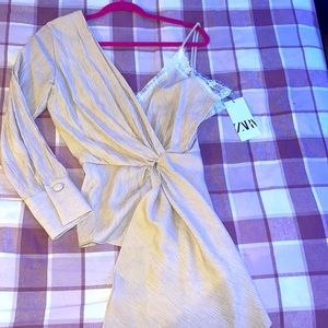 Zara Dress shirt / long: short sleeve